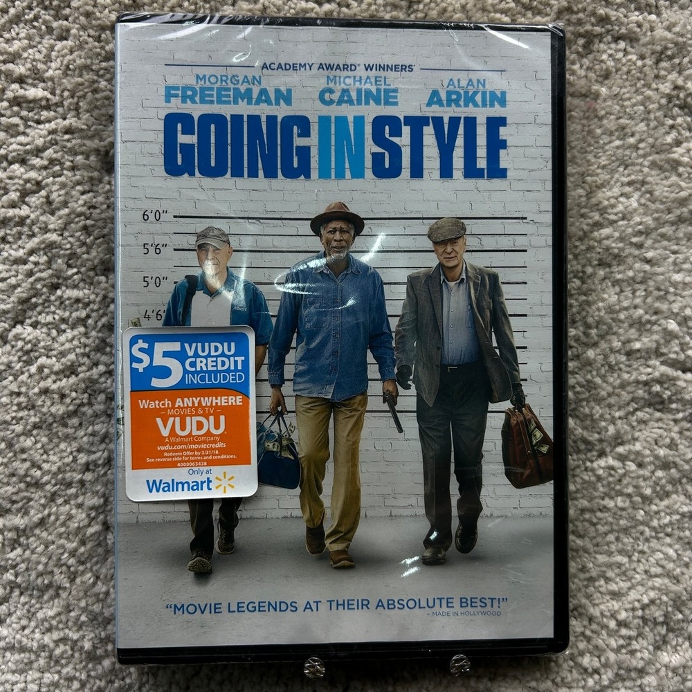 Going In Style DVD 2017 Morgan Freeman‎ Michael Caine Alan Arkin Zach Braff